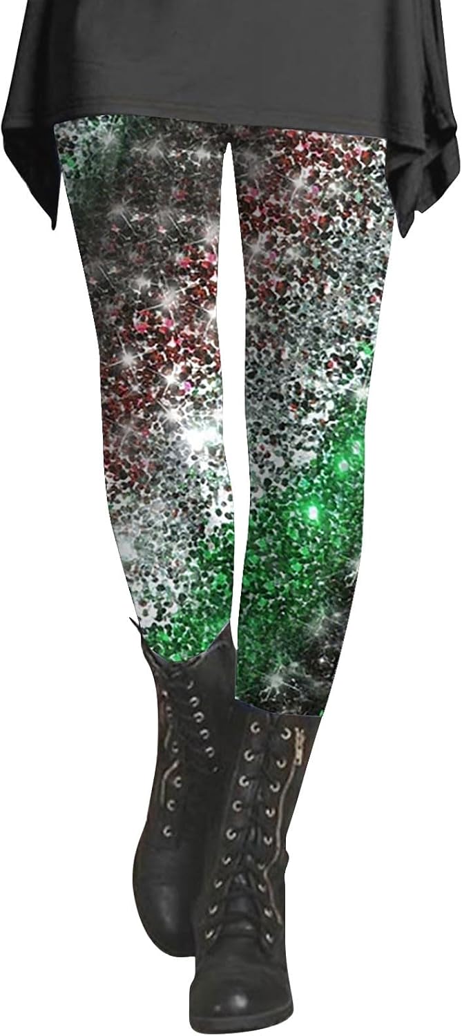 Halloween Leggings for Women Casual Printed Spooky Ghost Legging High Waisted Plus Size Tights Fall Clothes