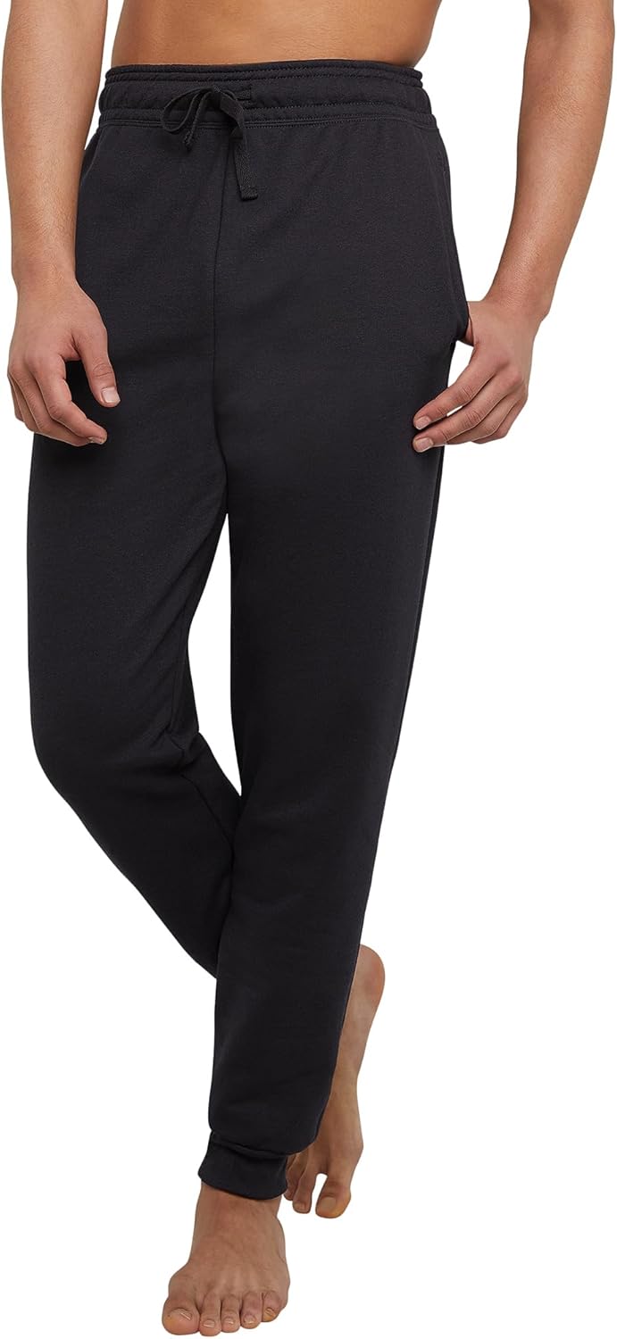 Hanes Men’s Ecosmart Jogger Sweatpants, Men’s Midweight Fleece Lounge Pants, 30.5