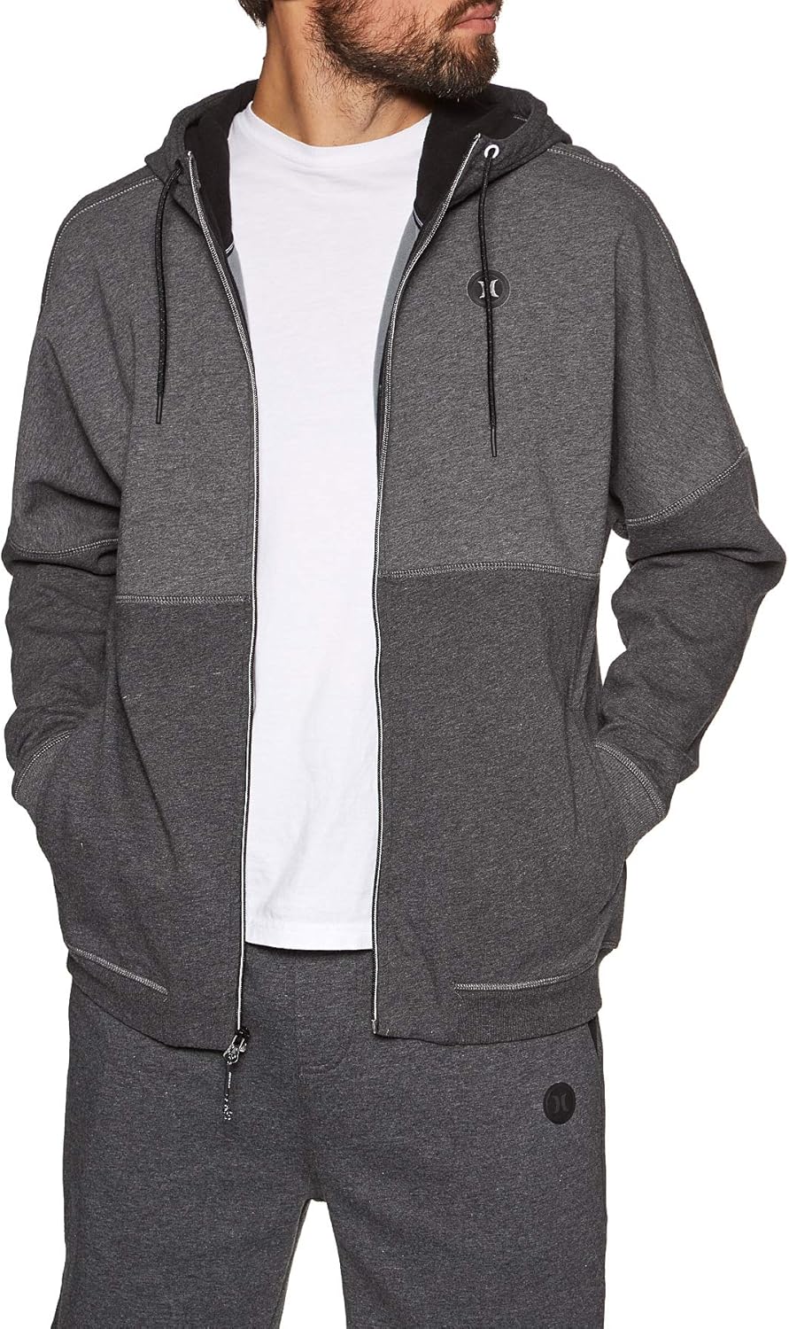 Hurley Men’s Therma Protect Blocked Full Zip Fleece Hoody