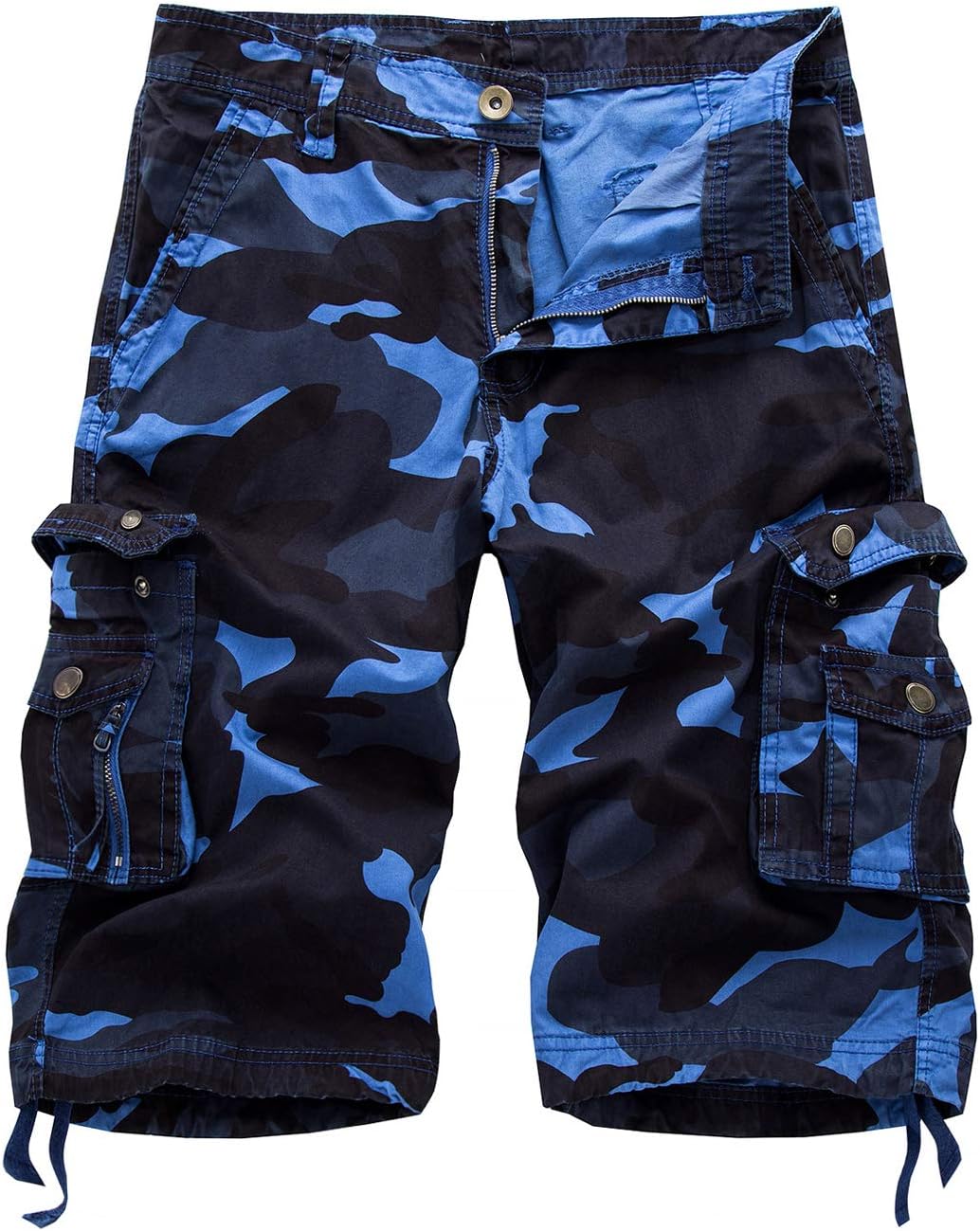 IDEALSANXUN Men’s Casual Loose Fit Multi-Pockets Military Cargo Shorts