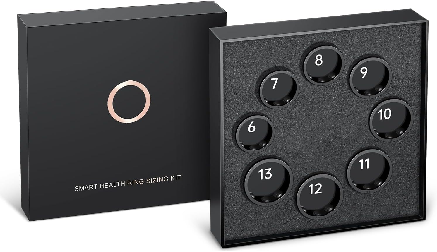 JCRing Smart Ring Sizing Kit,Size First Before You Buy – Choose from 6 Sizes – Sizes 7 to 12 – Find The Perfect Comfortable Ring Size