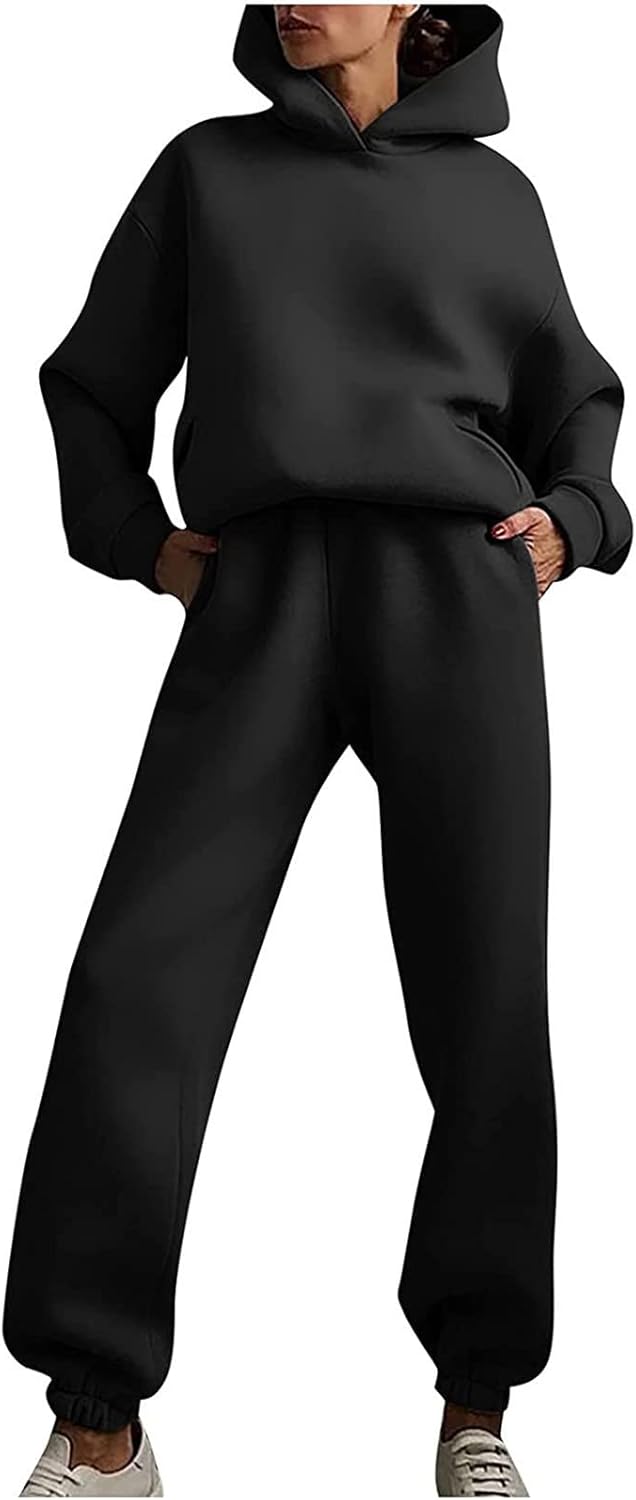 JMMSlmax Sweatsuits for Women Set 2 Piece Jogging Outfits Long Sleeve Hoodie Sweatshirt Sweatpants Tracksuit Cute Lounge Sets
