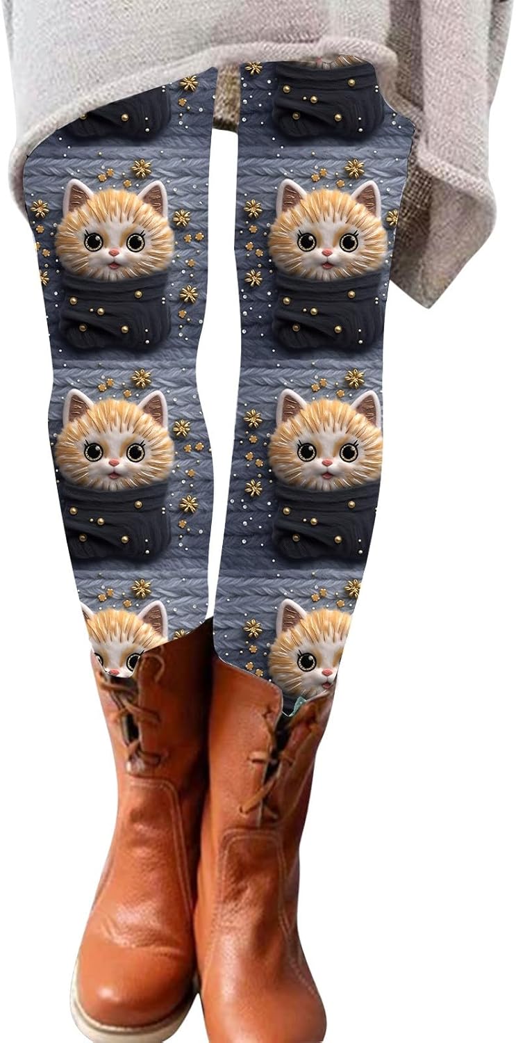 Leggins for Women Halloween Leggings for Women Pumpkin Printed High Waist Workout Gym Athletic Pants