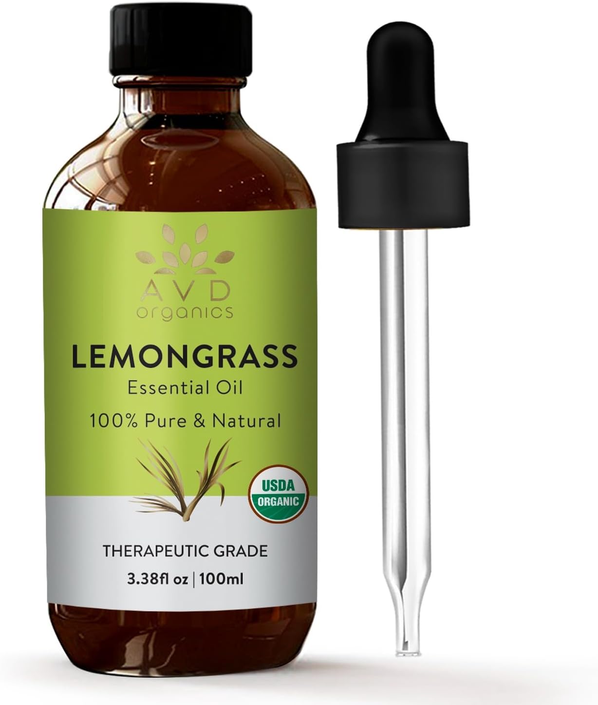 Lemongrass Essential Oil – 100% Pure and Natural USDA Organic Lemon Grass Oil | for Aromatherapy Skin Home Diffusers Carrier Acetite De Limoncill – 3.38 fl. Oz