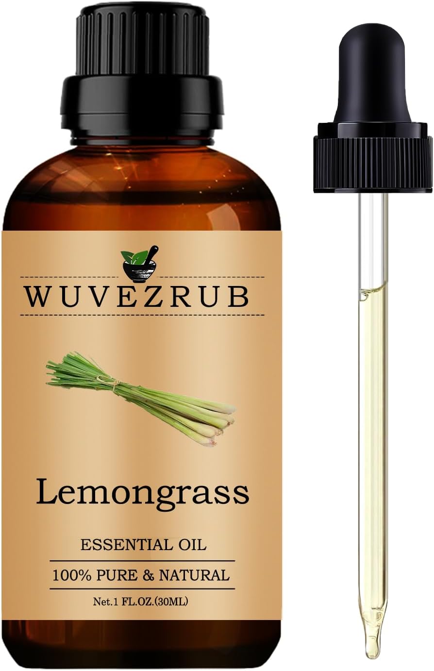 Lemongrass Essential Oils Organic, 30ML Pure and Natural Lemongrass Essential Oil for Aromatherapy Diffuser – Lemongrass /1 Fl Oz