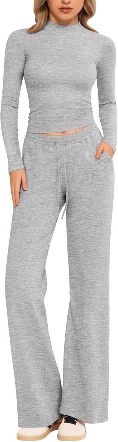 MANGOPOP Women’s 2 Piece Lounge Sets Tracksuit Fall Outfits Sweatsuits Set