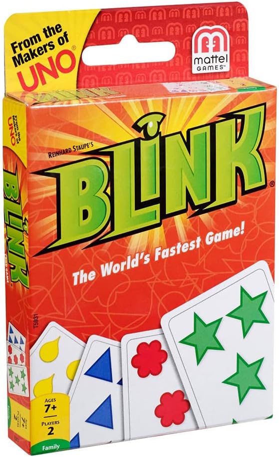 Mattel Games Reinhard Staupe's Blink Family Card Game, Travel-Friendly, with Mattel Games Reinhard Staupe's Blink Family Card Game, Travel-Friendly, with 60 Cards and Instructions, Great for 7 Year Olds and Up