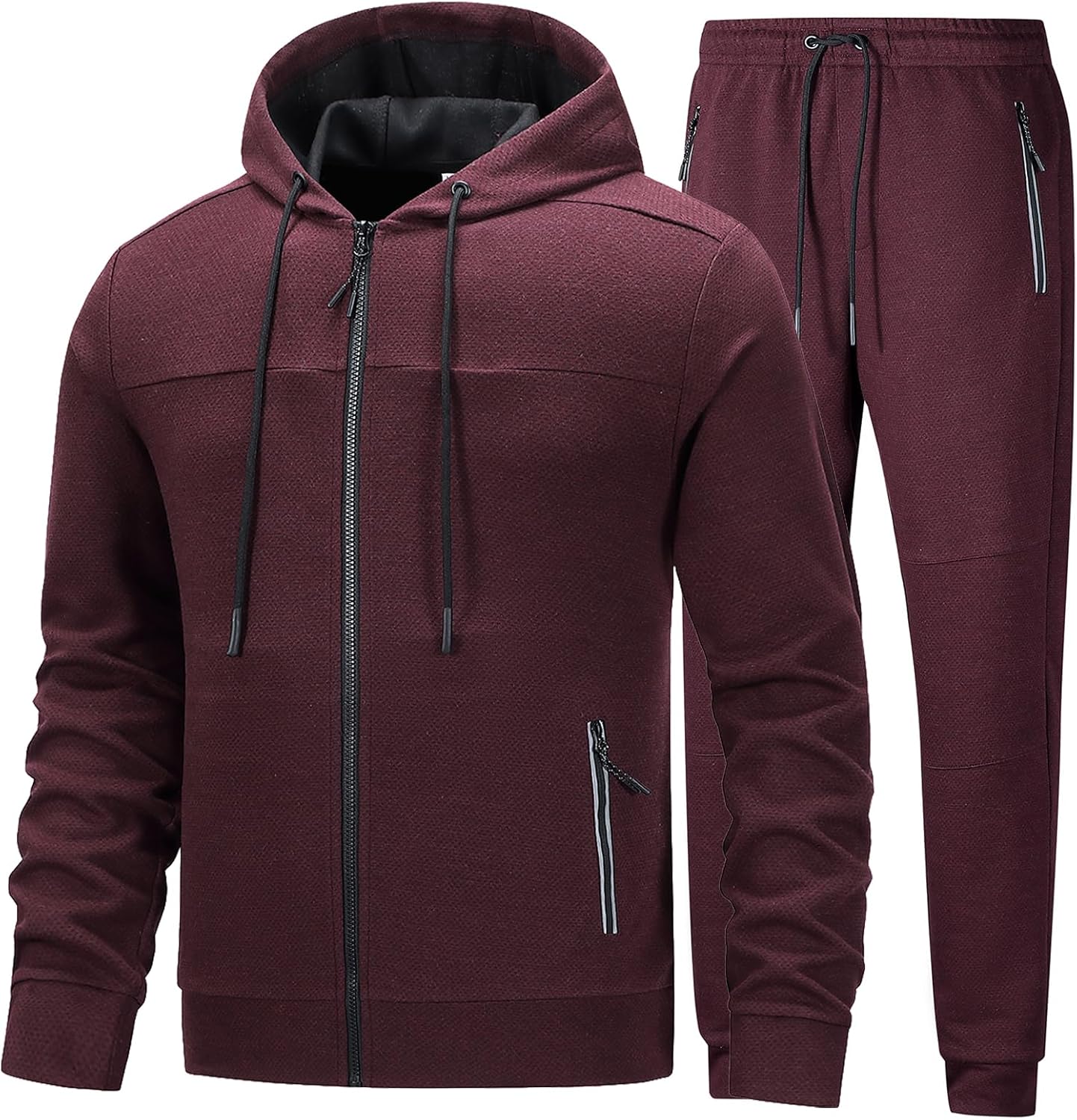 Mens 2 Piece Tracksuit Casual Sweatsuits Full Zip Track Suits Jogging Athletic Suit Sets