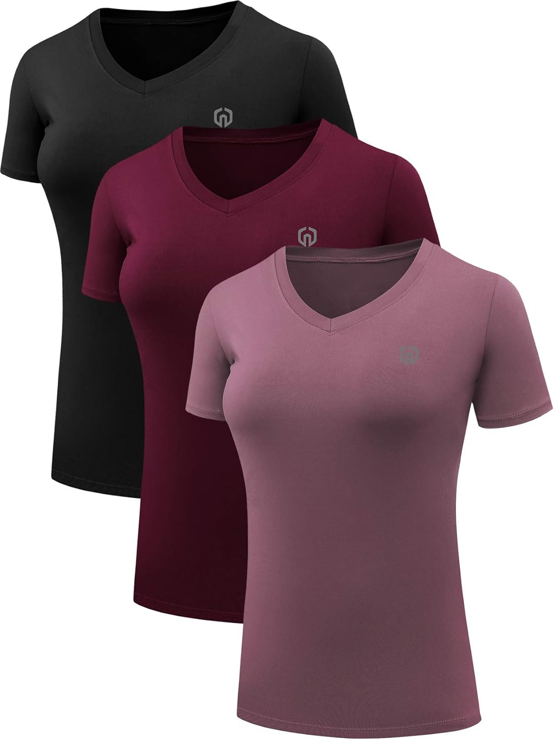 NELEUS Women’s 3 Pack Compression Workout Athletic Shirt