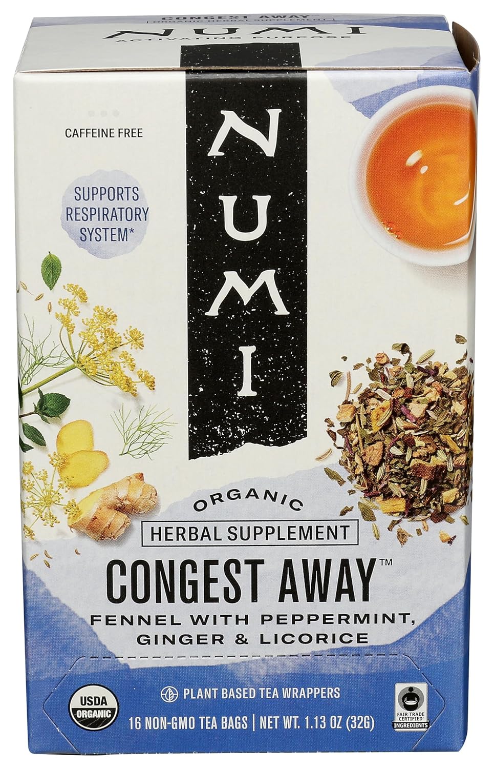 NUMI Organic Congest Away Tea, 16 CT