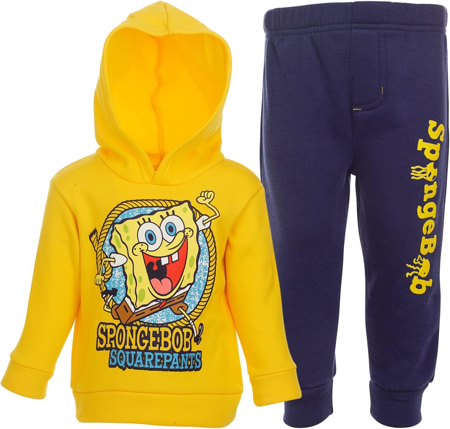 Nickelodeon SpongeBob SquarePants Fleece Pullover Hoodie and Jogger Pants Outfit Set Toddler to Big Kid
