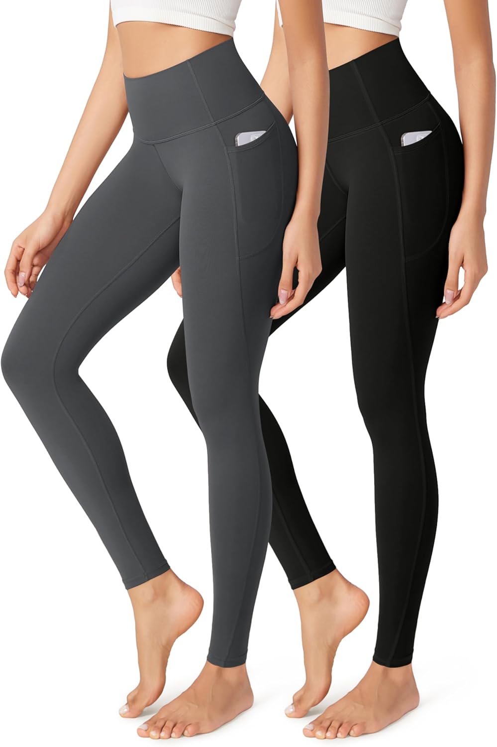 ODODOS ODCLOUD 2-Pack Buttery Soft Lounge Yoga Leggings with Pockets for Women 23″ / 25″ / 28″ High Waist Yoga Pants