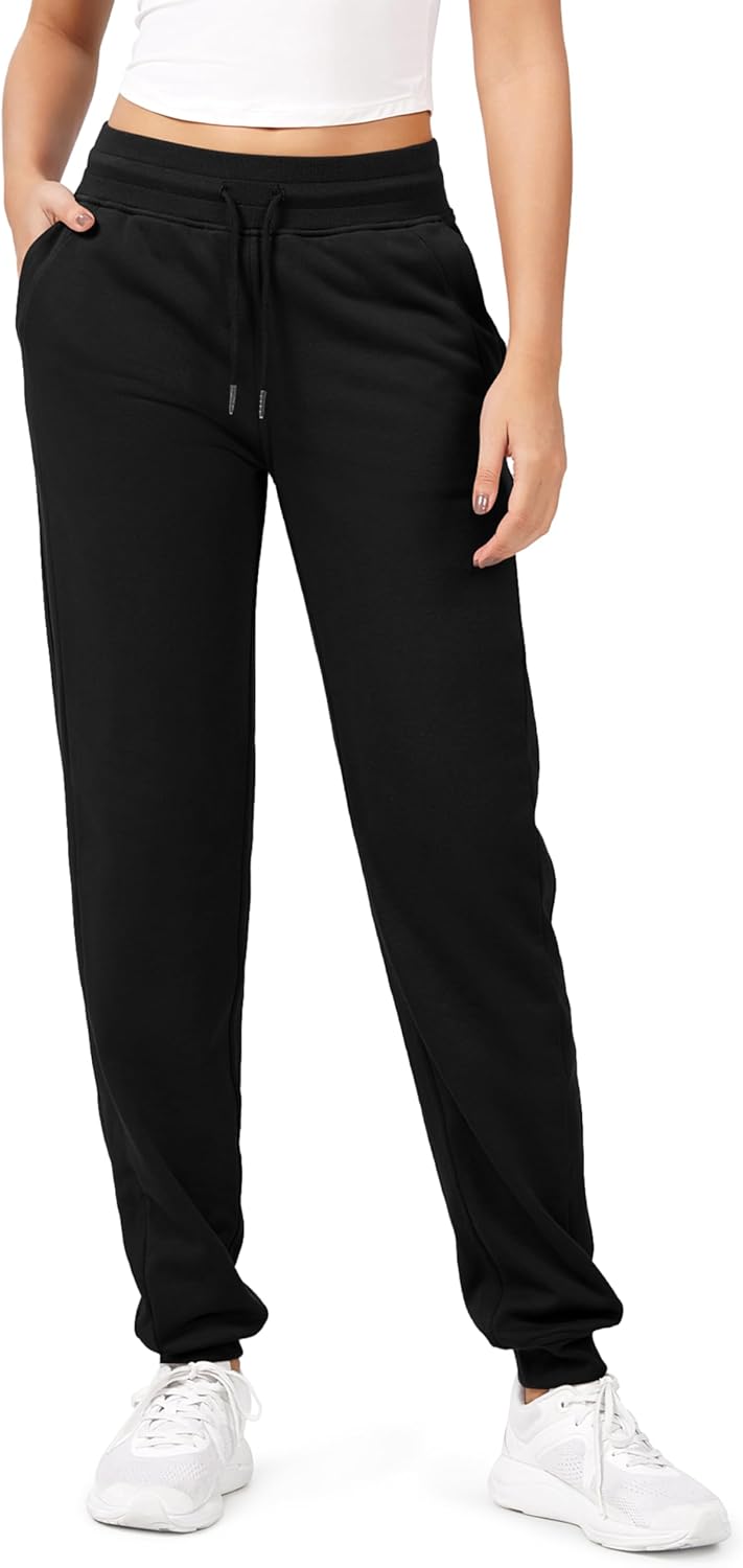 ODODOS Women’s Jogger Sweatpants Cotton French Terry High Waist Casual Lounge Pants with Pockets