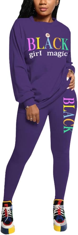 PINSV Womens 2 Piece Outfits Long Sleeve Sweatsuits Outfits Jogging Suits Sweat Loungewear Sets