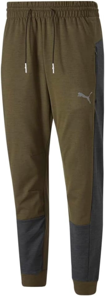 PUMA Mens Cloudspun Drawstring Joggers Training Athletic Casual 4-Way Stretch – Green