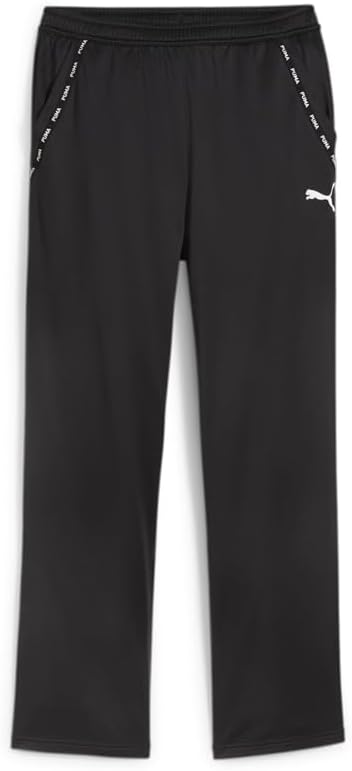 PUMA Mens Fit Taped Pwrfleece Lite Joggers Training Casual Drawstring – Black