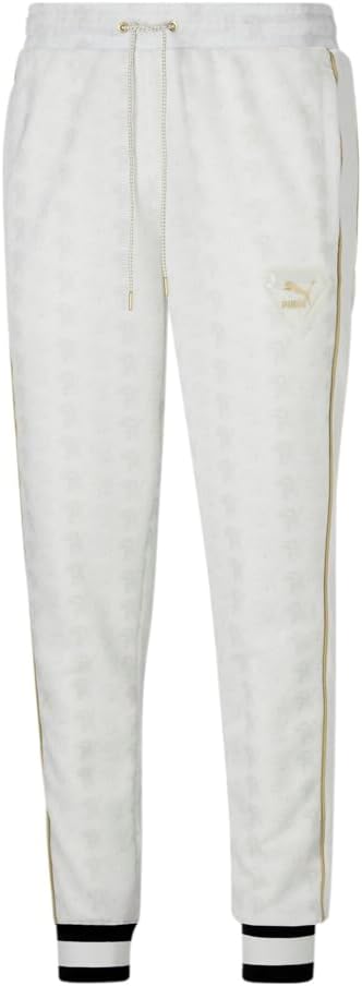 PUMA Mens Iconic T7 Forever Diamond Pants Casual Drawstring – White