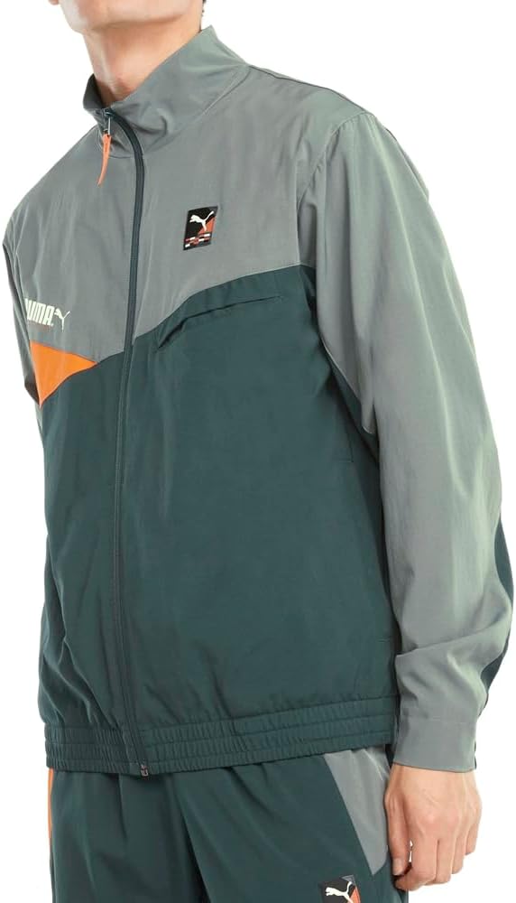PUMA Mens International Winterized Woven Jacket Athletic Outerwear Casual – Green