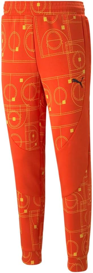 PUMA Mens MVP Dime Pants Basketball Casual Moisture Wicking – Orange