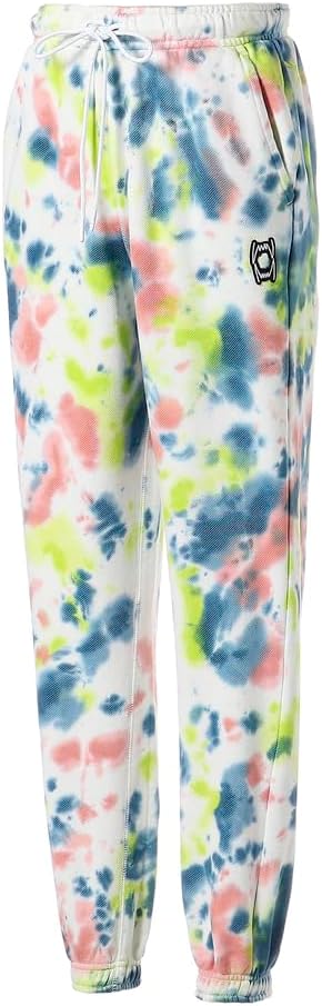 PUMA Mens Pivot Tie-Dye Drawstring Sweatpants Casual Comfort Technology – Yellow