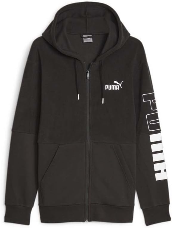 PUMA Mens Power Winterized Full-Zip Hoodie Casual Outerwear Casual – Black