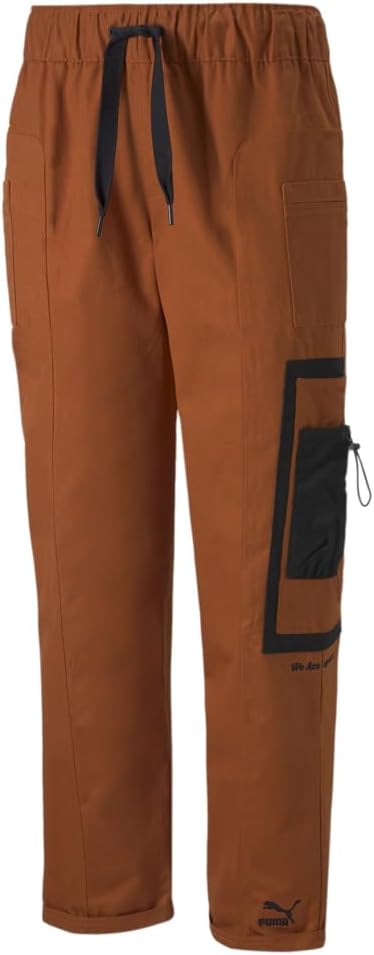 PUMA Mens Wal Wkr Wr Pants Casual Drawstring – Brown