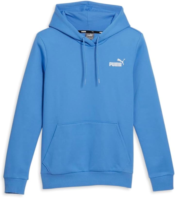 PUMA Womens Essentials Small Logo Hoodie Casual Outerwear Casual Drawstring – Blue