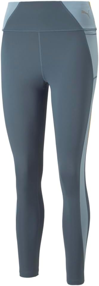 PUMA Womens Evostripe High-Waist 78 Leggings Casual Moisture Wicking – Grey
