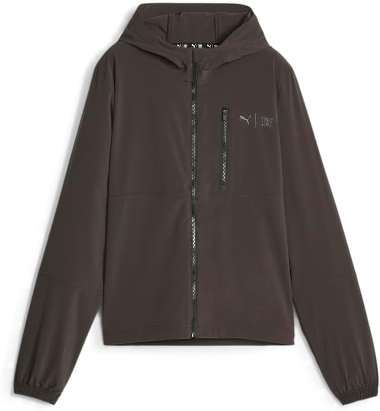 PUMA Womens First Mile X Woven Jacket Athletic Outerwear Casual Moisture Wicking – Black