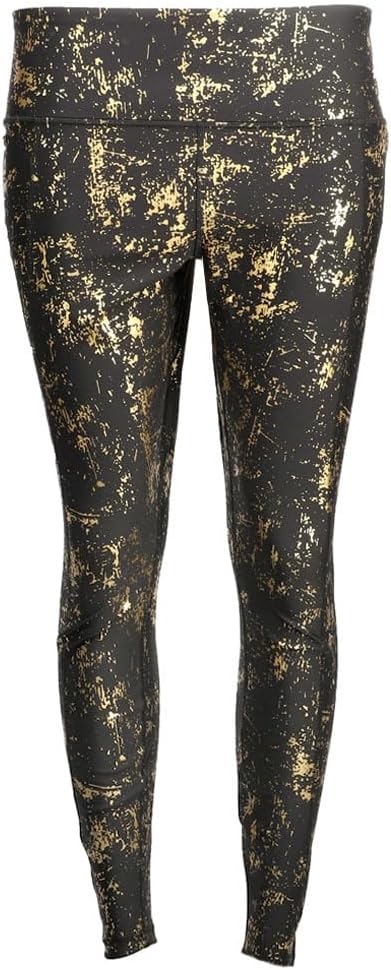 PUMA Womens Metallic Shine Athletic Leggings Casual – Black, Gold