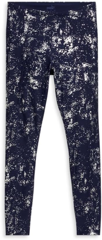 PUMA Womens Metallic Shine Athletic Leggings Training Casual – Blue