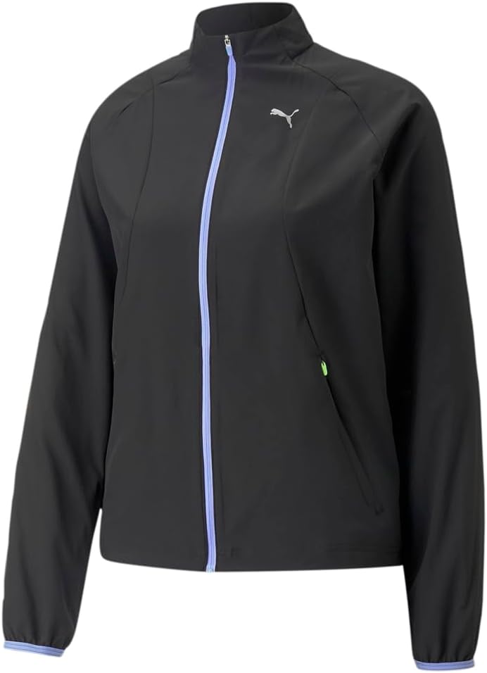 PUMA Womens Run Ultraweave Full-Zip Jacket Athletic Outerwear Casual Moisture Wicking – Black