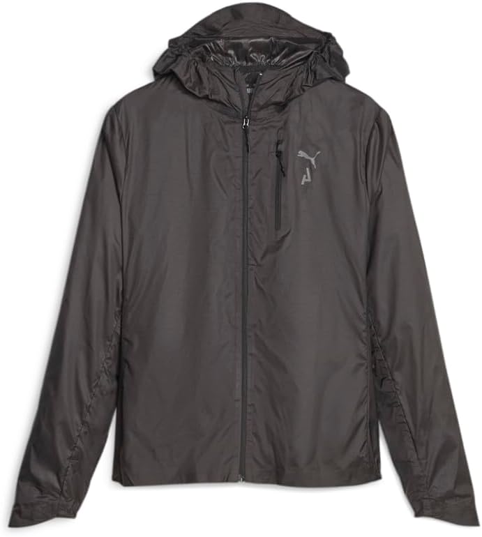 PUMA Womens Seasons Lightweight Trail Jacket Athletic Outerwear Casual Full Zip – Black