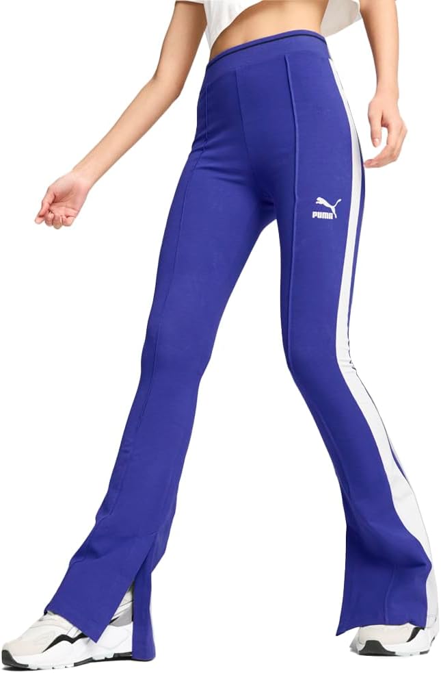 PUMA Womens T7 Play Paris Flared Leggings Casual – Blue