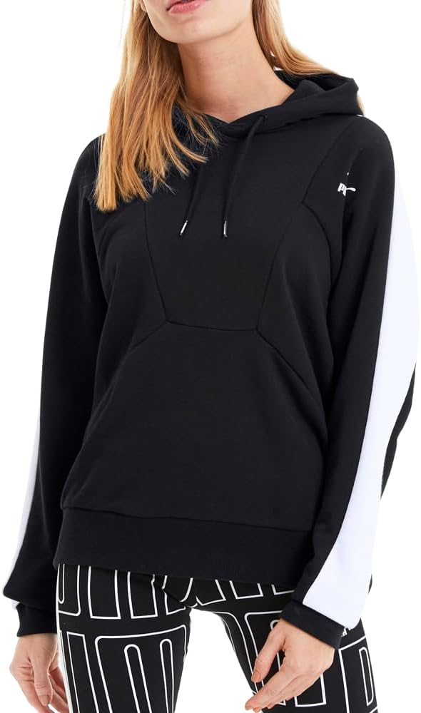 PUMA Womens Tfs Hoodie Coats Jackets Outerwear – Black