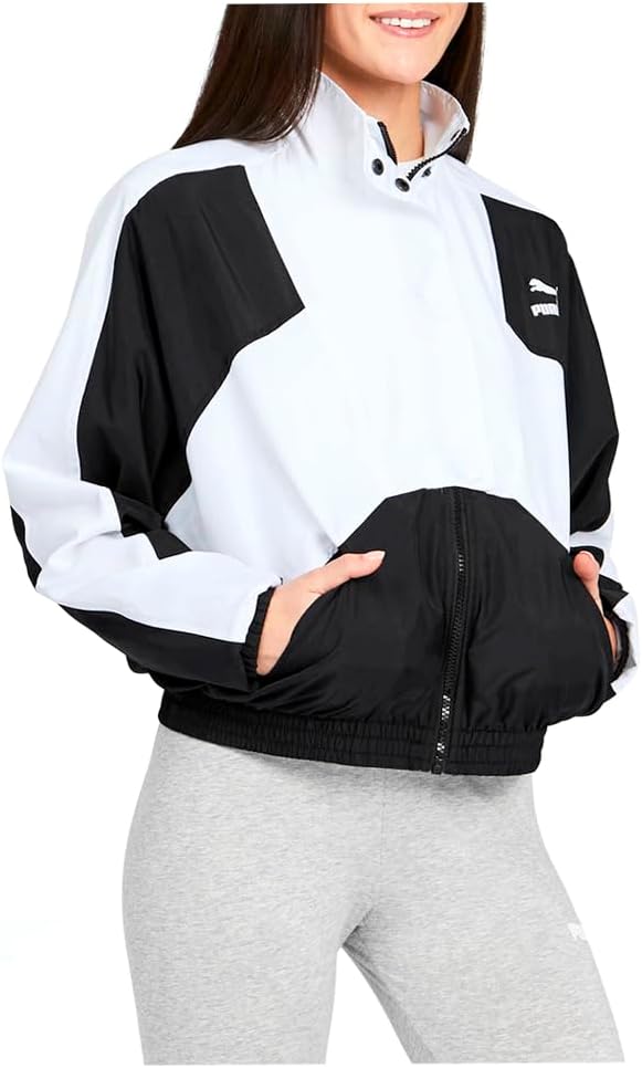 PUMA Womens Tfs Woven Coats Jackets Outerwear Lightweight – Black