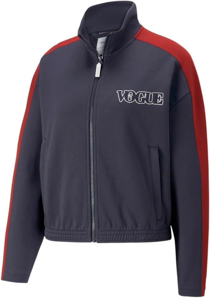 PUMA Womens Vogue X T7 Full-Zip Jacket Athletic Outerwear Casual Full Zip Pockets – Blue