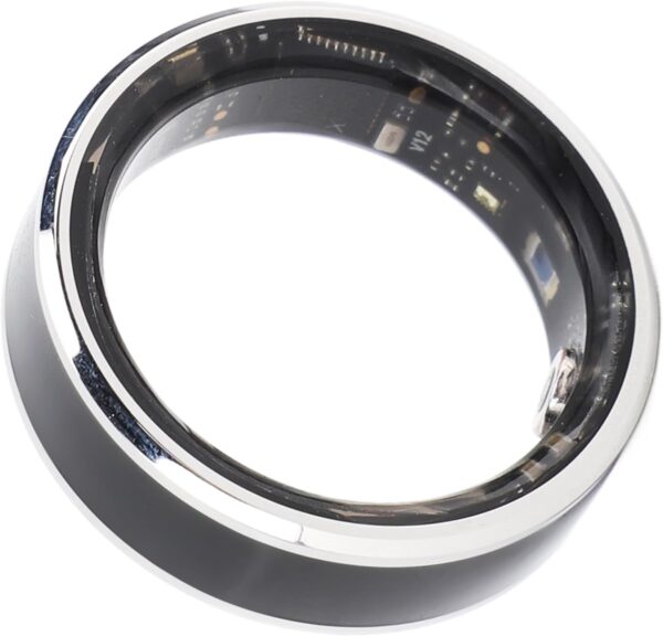 Pomya Fitness Smart Ring, Intelligent Health Ring Fitness, Smart Ring for Sleep, Pedometer, Body Temperature Monitor, Women & Men, Made of Aluminum Alloy and Ceramic