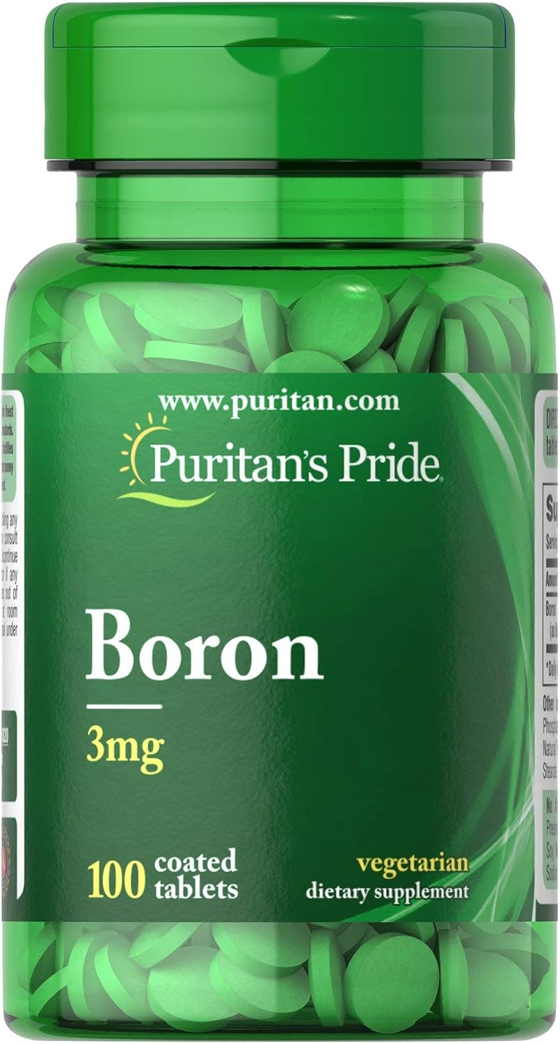 Puritan’s Pride Boron 3 mg Tablets, 100 Count