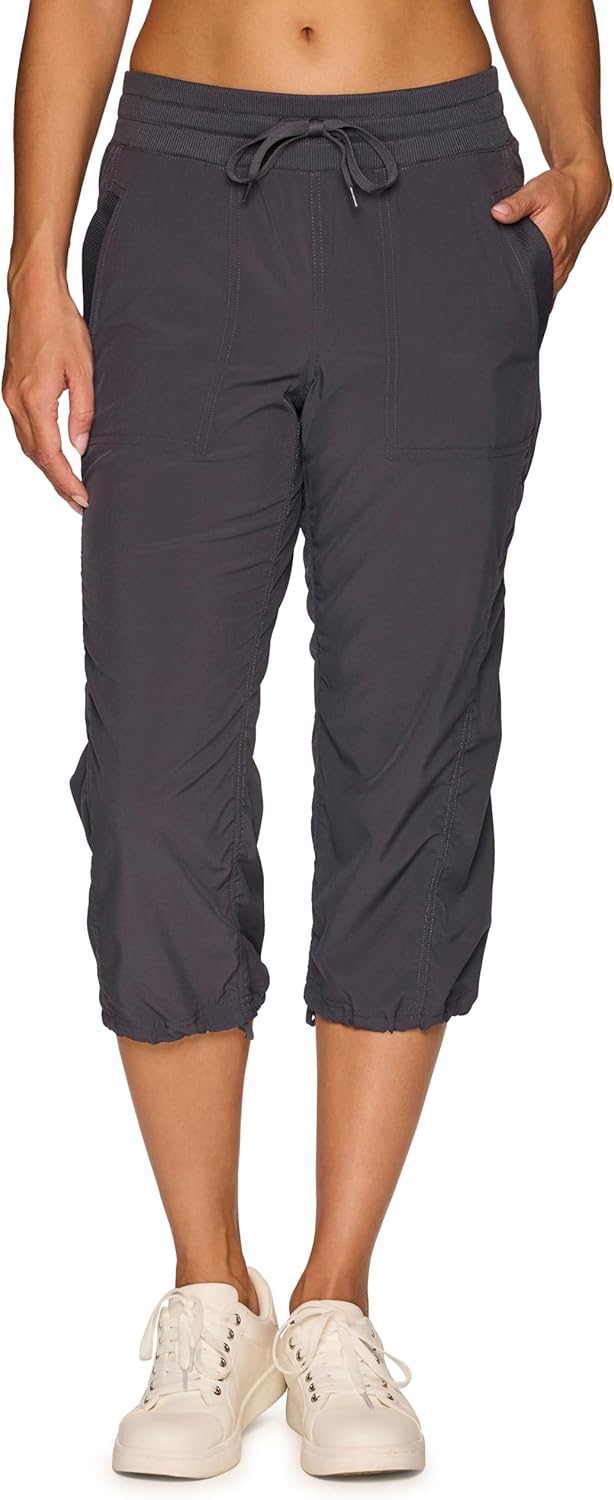 RBX Active Capri Pants for Women Joggers Stretch Lightweight Women’s Casual Pant Capri with Drawstring