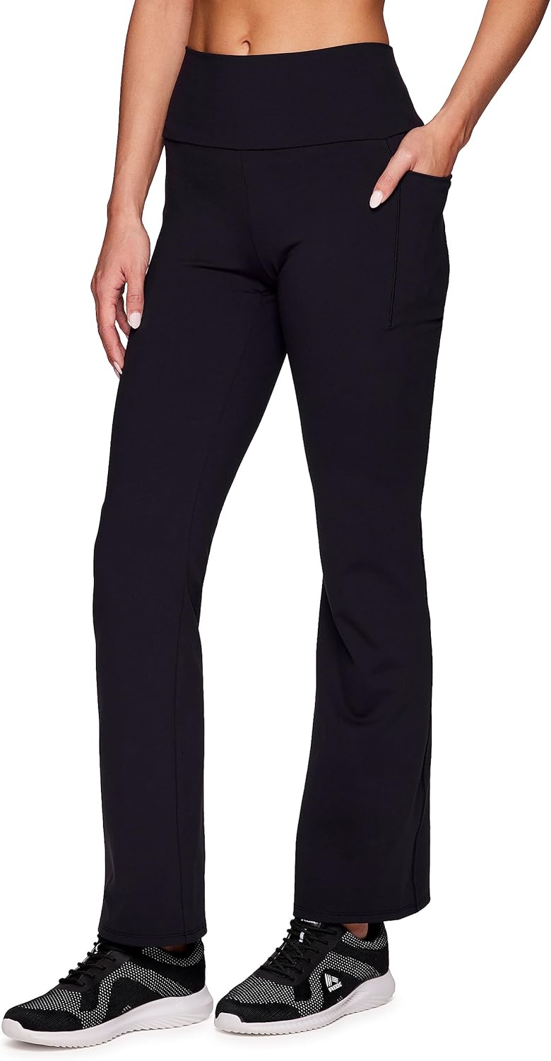 RBX Active Women’s Full Length Tummy Control Workout Bootcut Yoga Pants