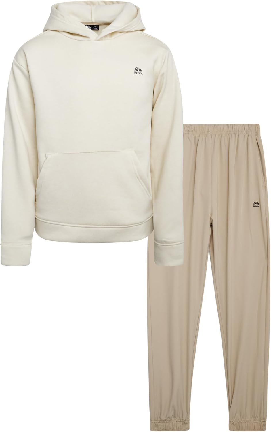 RBX Boys’ Pants Set – 2 Piece Fleece Hoodie Sweatshirt and Hybrid Tech Jogger Pants – Casual Clothing Set for Boys (8-12)