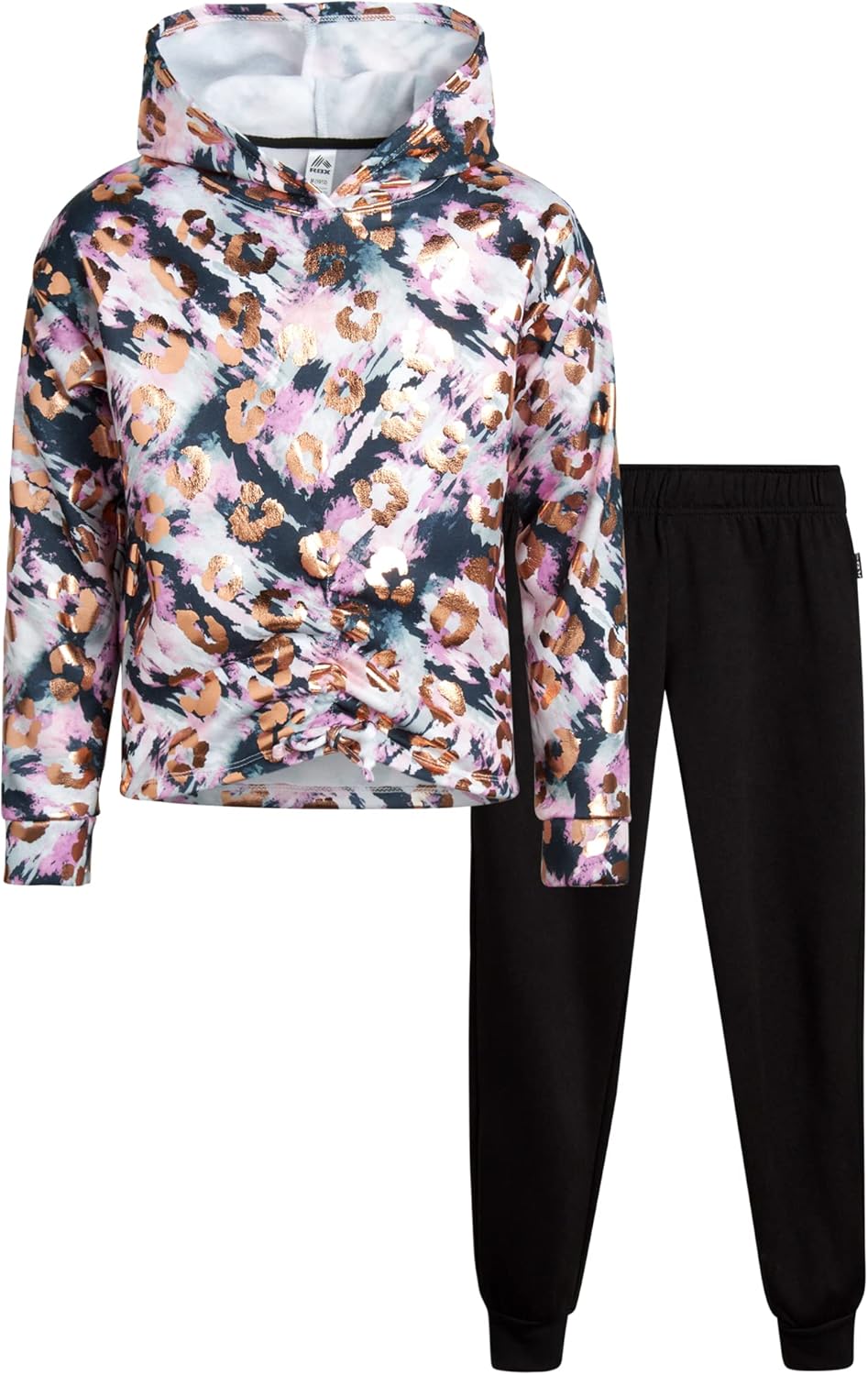 RBX Girls’ Active Sweatsuit Set – 2 Piece Fleece Hoodie Sweatshirt and Jogger Pants (Size: 7-16)
