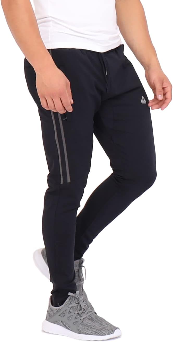 SCR Tall Jogger Sweatpants for Men - Mens Tall Athletic SCR Tall Jogger Sweatpants for Men - Mens Tall Athletic Pants - Mens Tall Sweatpants 33/36 Inseam with Zipper Pockets