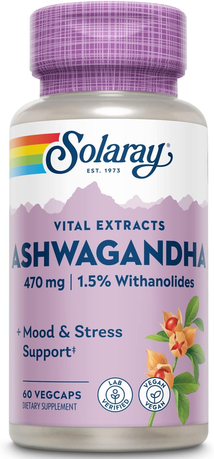 SOLARAY Ashwagandha Extract, 470mg | 60 Count