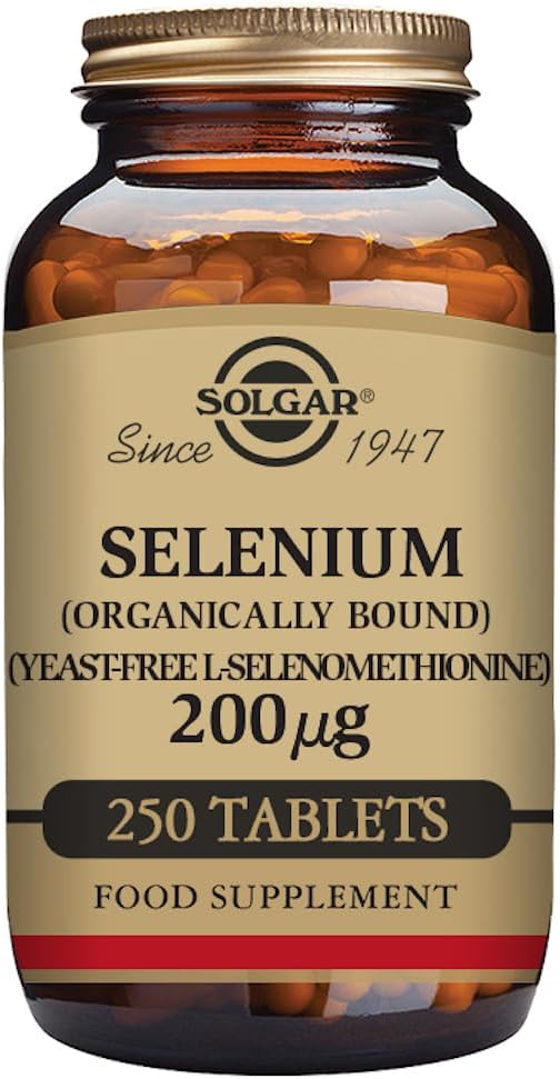 Solgar Yeast-Free Selenium 200 mcg, 250 Tablets – Supports Antioxidant & Immune System Health – Non-GMO, Vegan, Gluten Free, Dairy Free, Kosher – 250 Servings