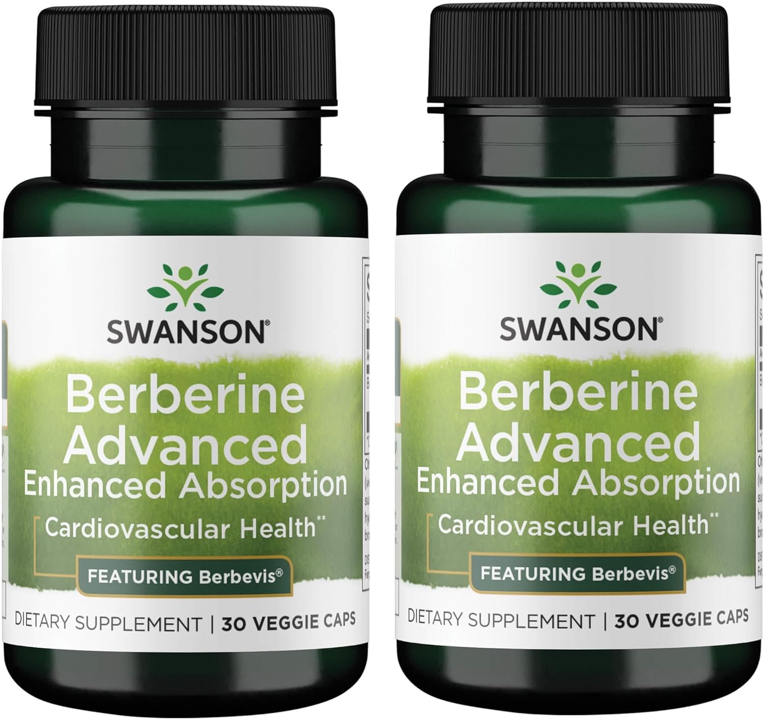 Swanson Berberine Advanced Enhanced Absorption – Featuring Berbevis 550 mg 30 Veg Caps (2 Pack)