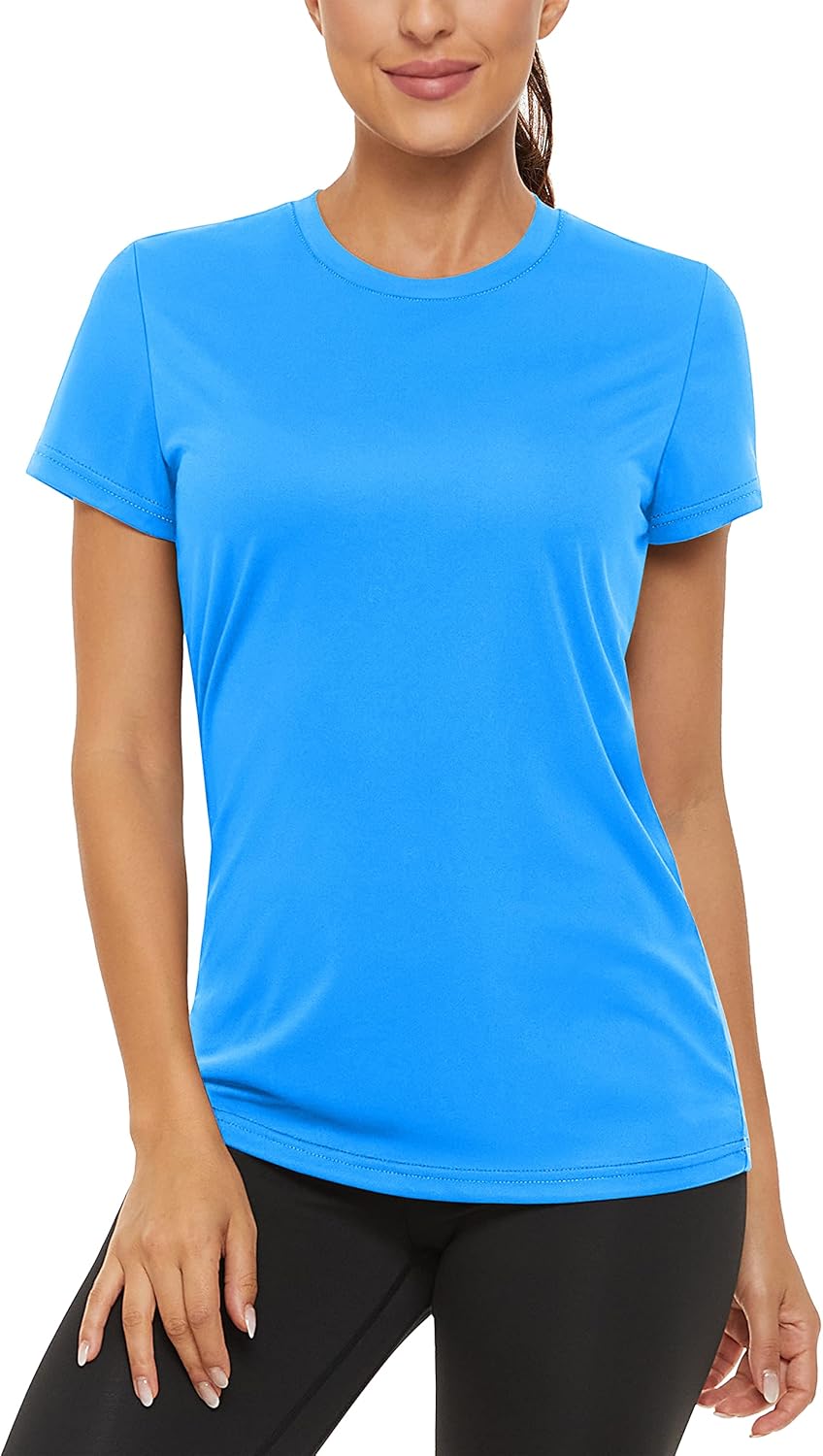 TACVASEN Women’s Short Sleeve Shirts Sun Protection T-Shrit UPF 50+ Quick Dry Outdoor Yoga Running Gym Workout Tops