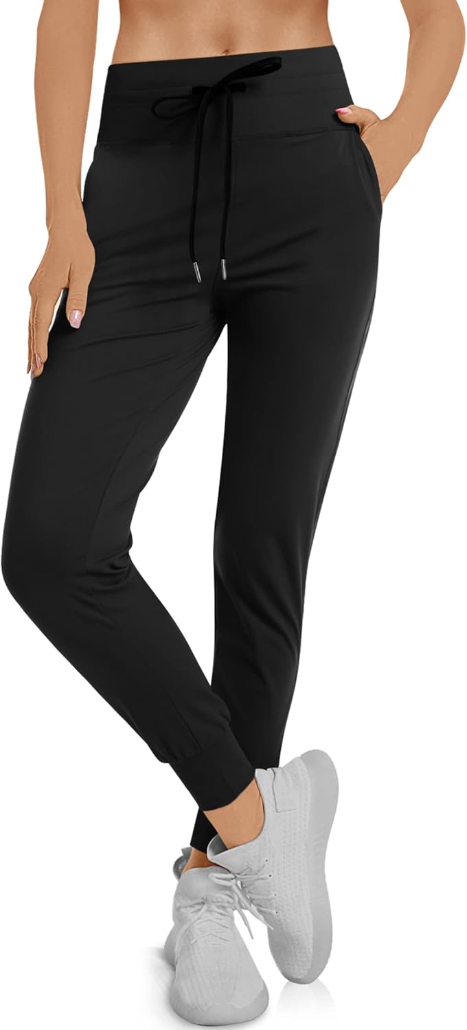 TARSE Women’s Jogger Pants with Pockets and Drawstring Lounge Running Sweatpants