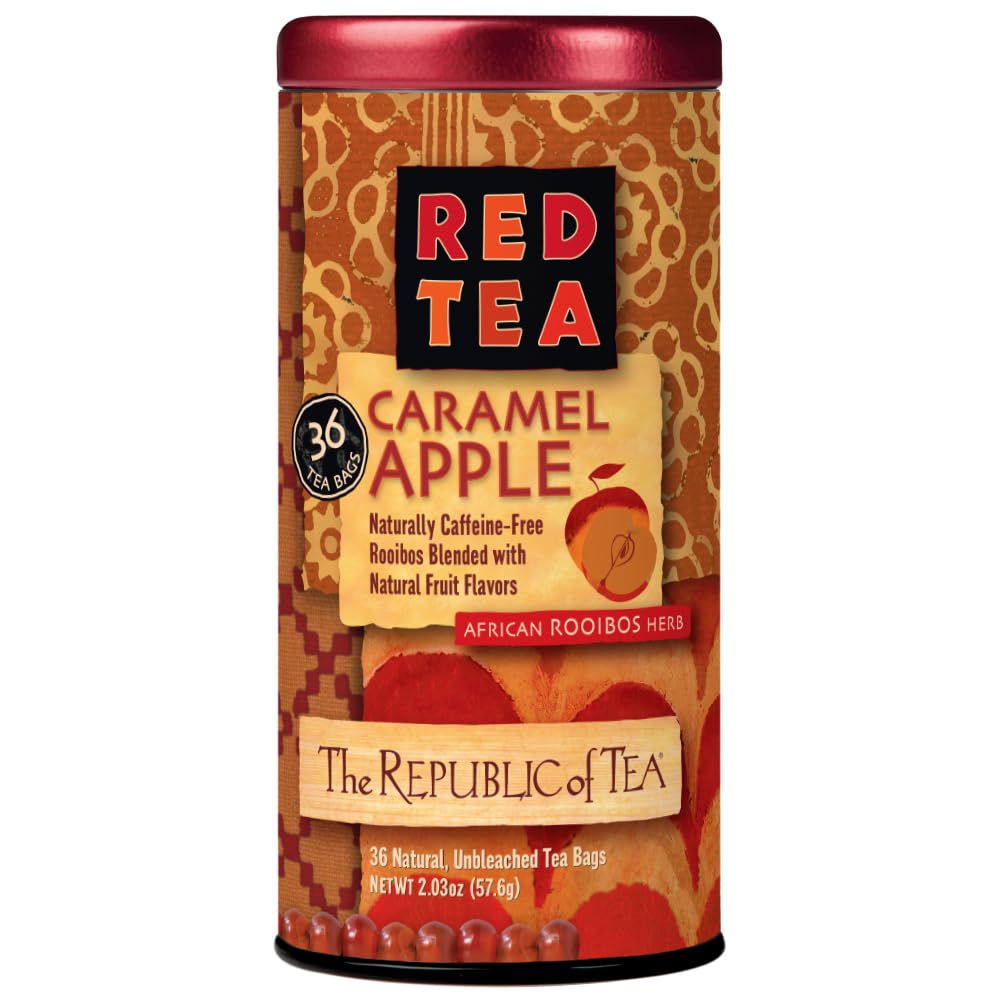 The Republic of Tea Caramel Apple Red Tea, 36-Count, Packaging may vary